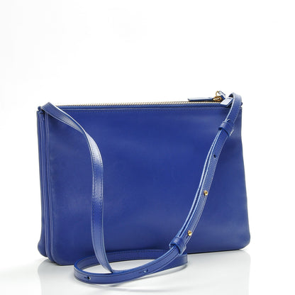Celine Lambskin Large Trio Crossbody Bag Indigo 3 of 7