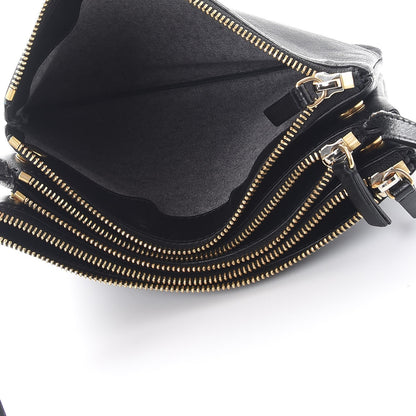 Celine Lambskin Small Trio Crossbody Bag Black 5 of 14