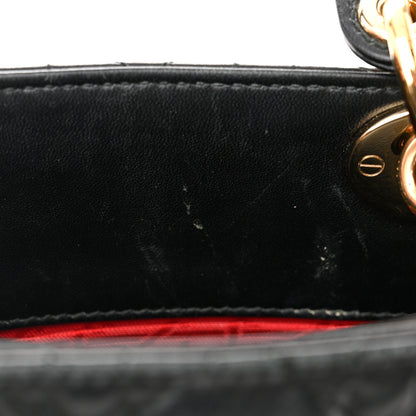 Christian Dior Lambskin Cannage Small Lucky Badges My Lady Dior Black 14 of 16