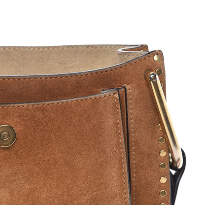 Chloe Suede Calfskin Braided Mini Hudson Shoulder Bag Caramel 14 of 15