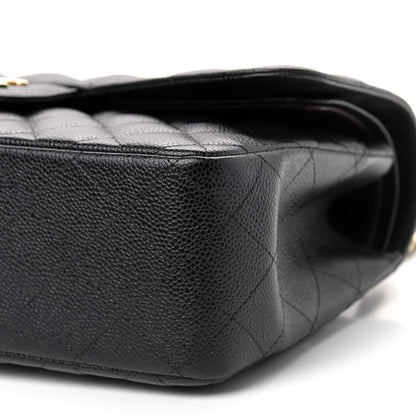 Chanel Caviar Quilted Jumbo Double Flap Black 9 of 10