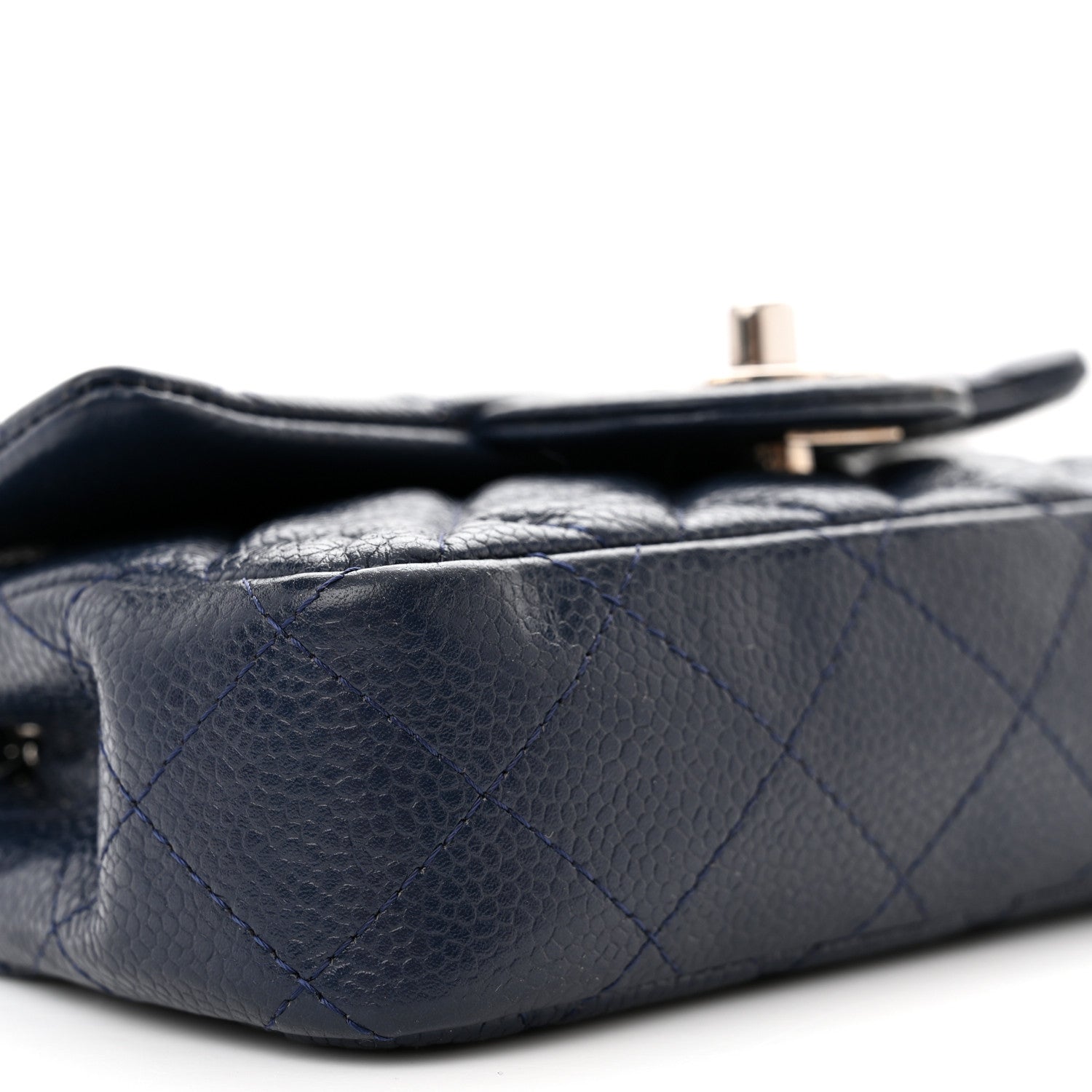Chanel Caviar Quilted Extra Mini Flap Blue 9 of 12