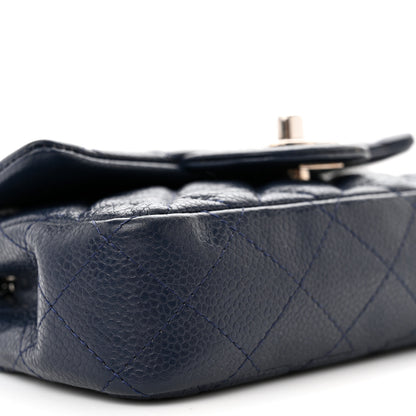 Chanel Caviar Quilted Extra Mini Flap Blue 9 of 12