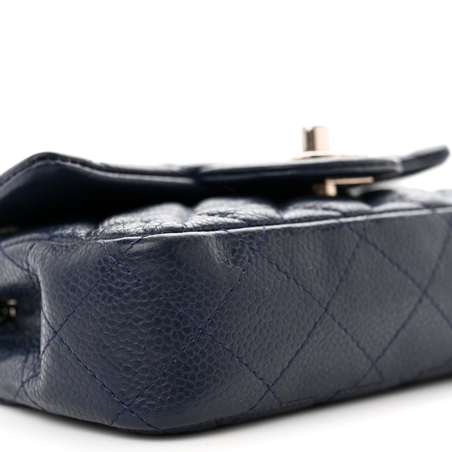 Caviar Quilted Extra Mini Flap Blue