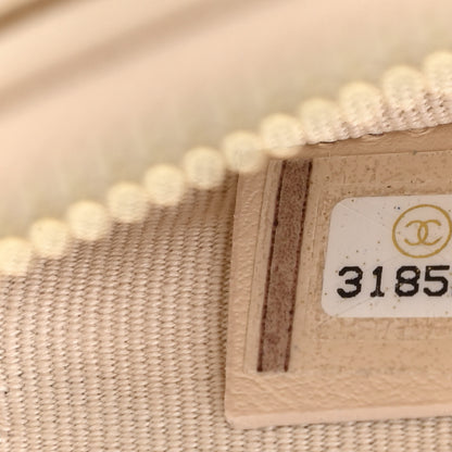 Chanel Caviar Quilted Zip Card Holder Wallet Light Beige 7 of 7