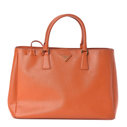 Prada Saffiano Lux Large Tote Papaya 1 of 8