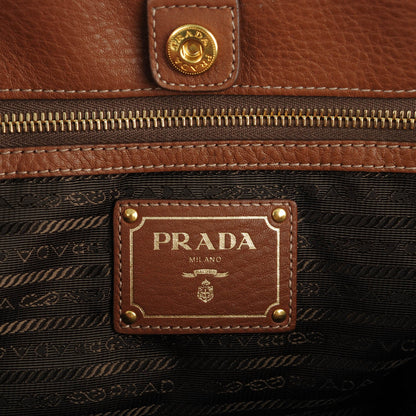Prada Vitello Daino Tote Brandy 6 of 8