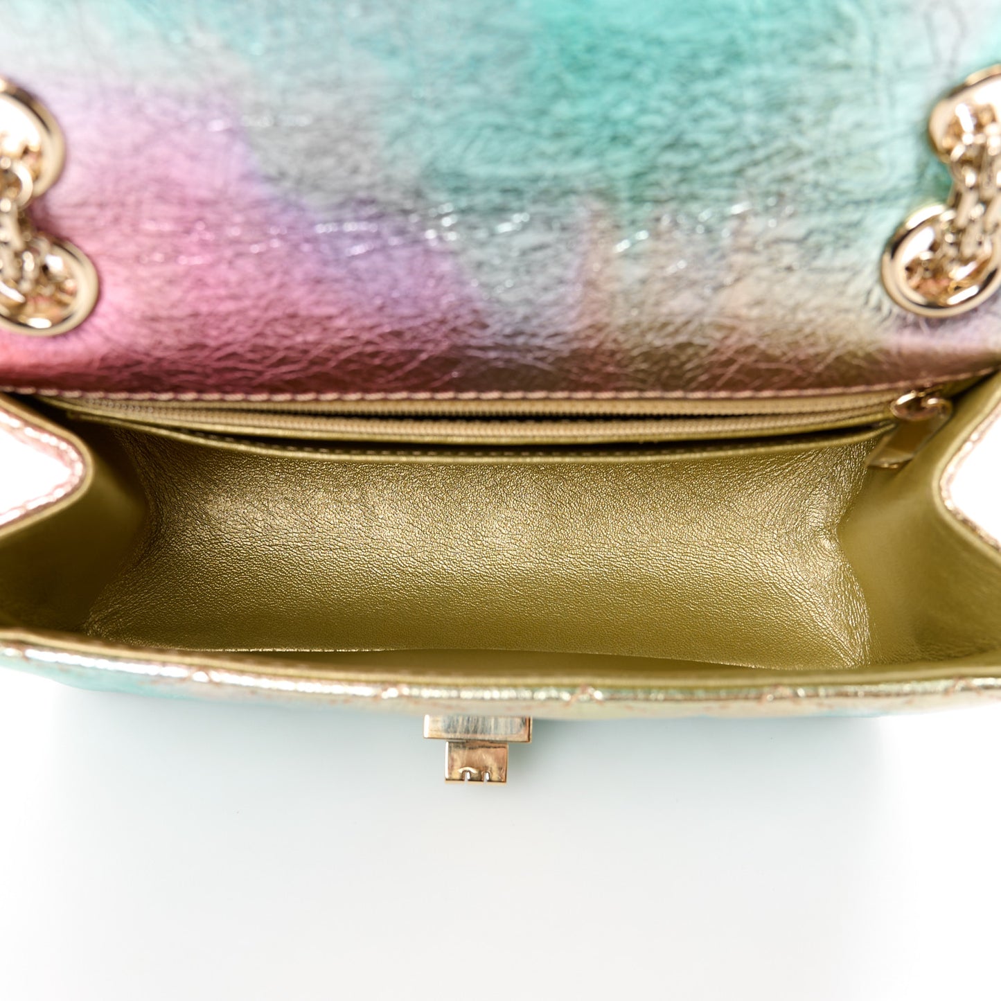 Metallic Goatskin Quilted Mini 2.55 Reissue Flap Multicolor