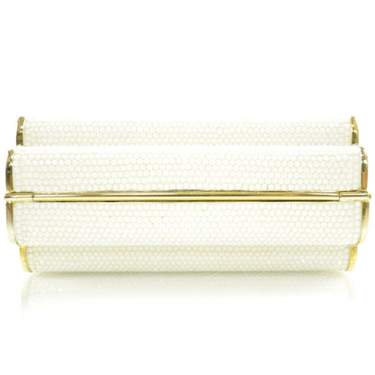 Judith Leiber Crystal Geometric Clutch White 5 of 7