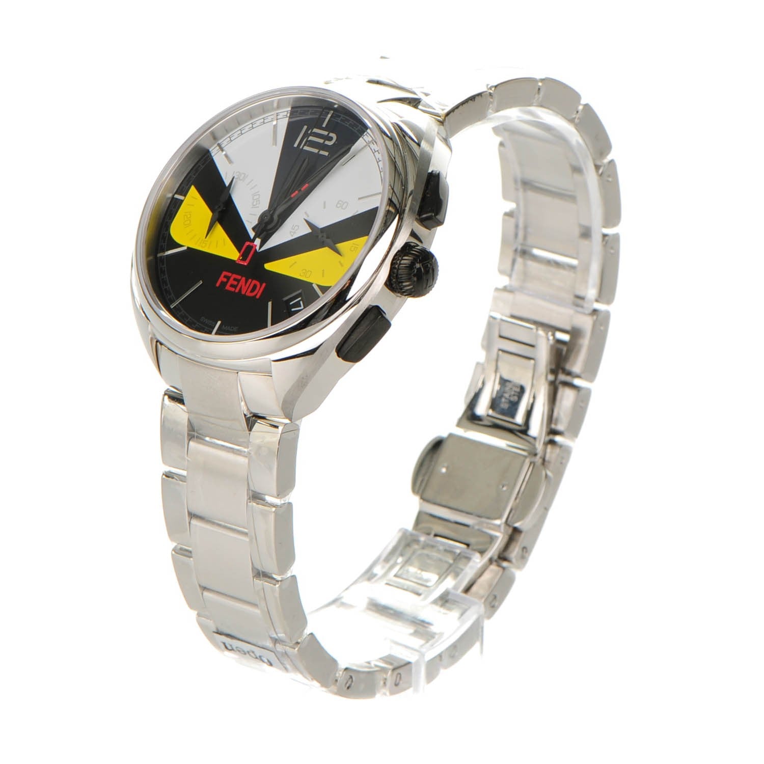 Fendi Stainless Steel 40mm Momento Monster Chronograph Quartz Watch 4 of 10