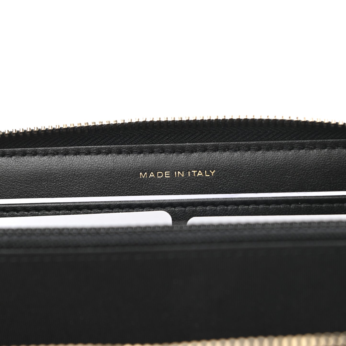 Shiny Lambskin Gusset Zip Around Waist Belt Wallet Black