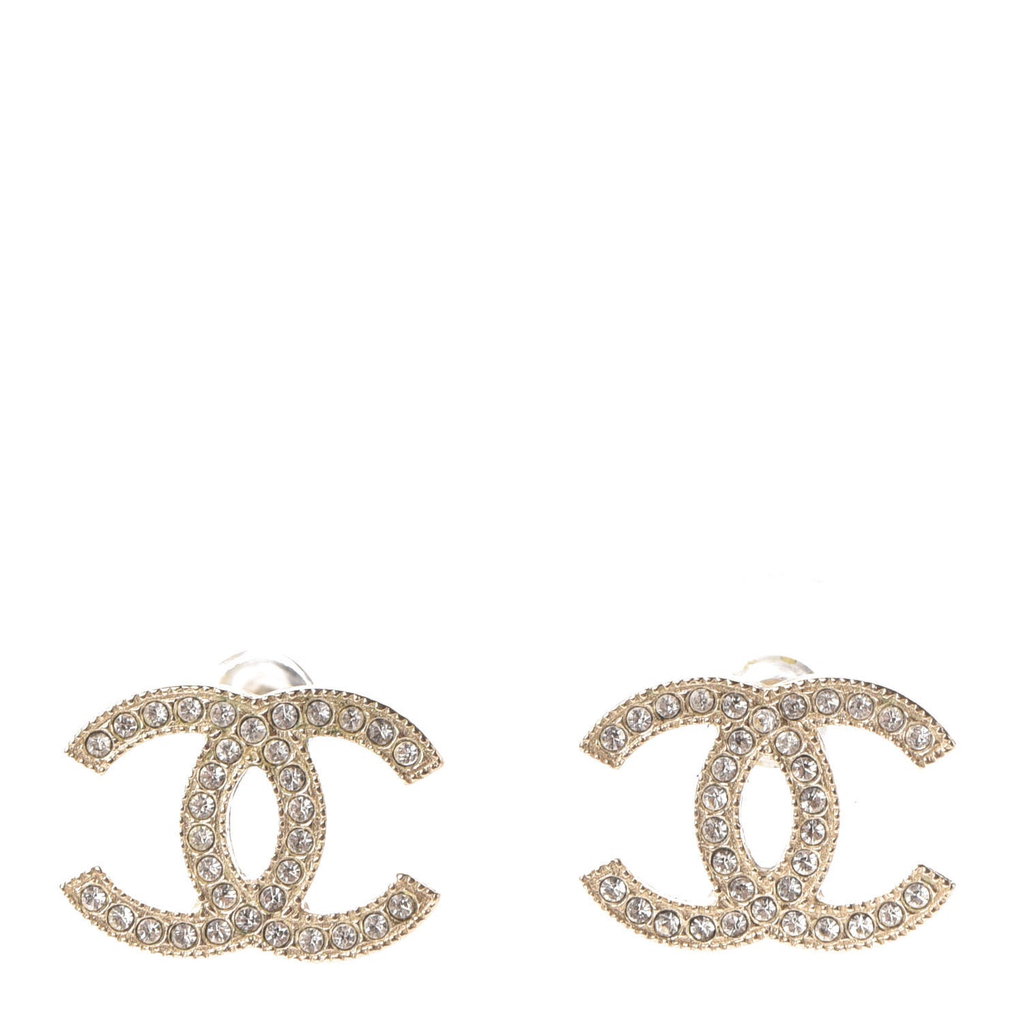 Crystal CC Earrings Gold