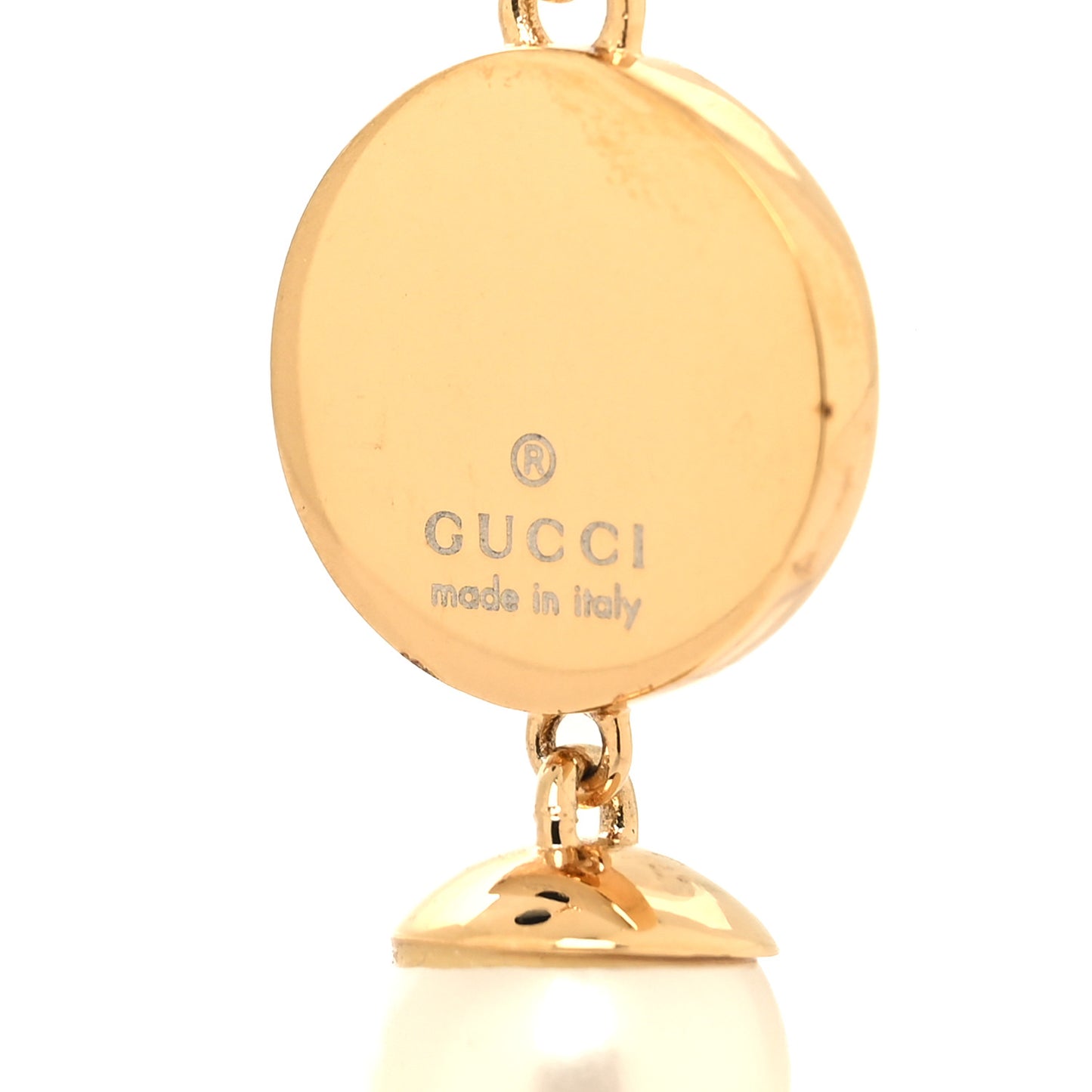 Metal Pearl Blondie Pendant Necklace Gold Black