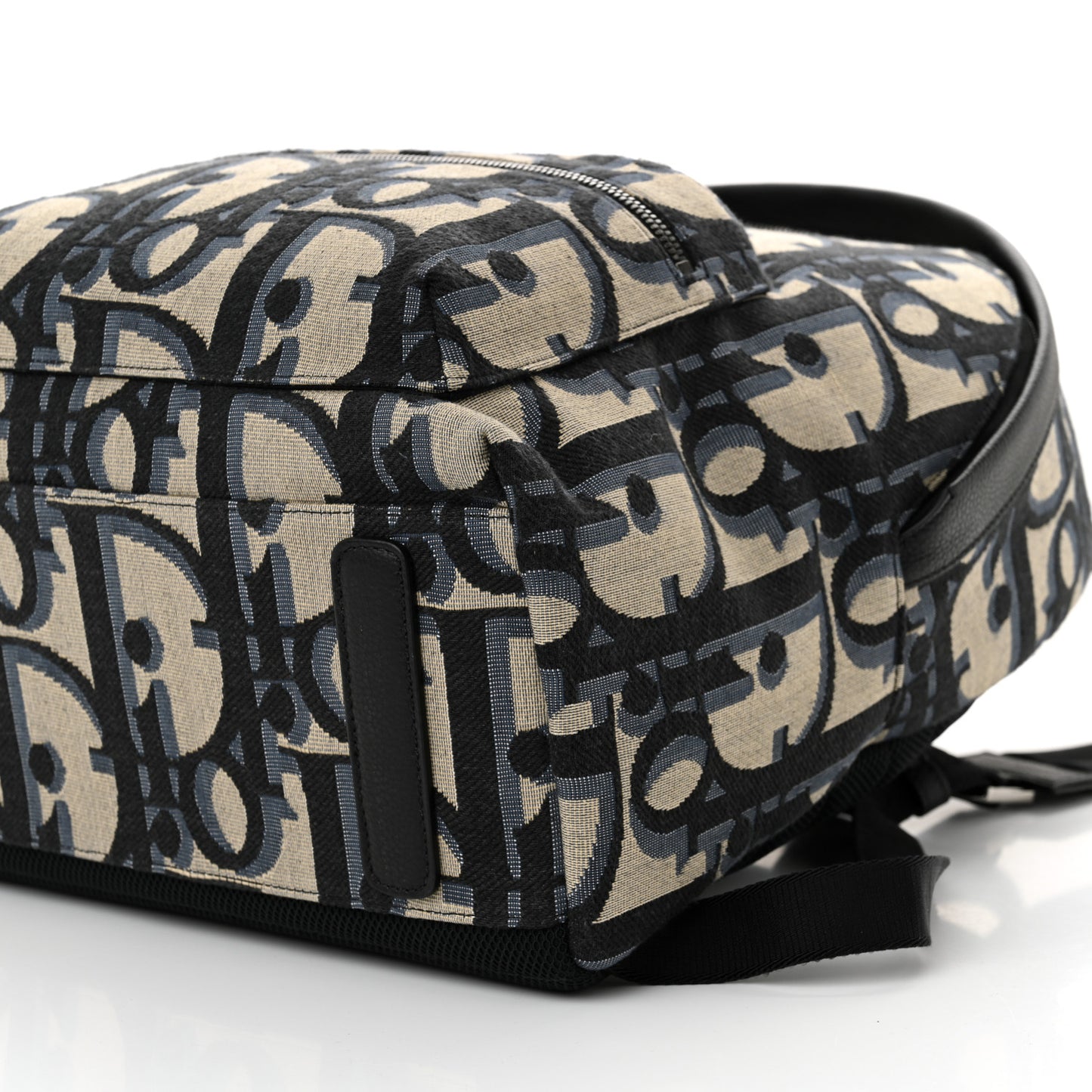 Oblique Maxi Calfskin Rider Kid's Backpack Beige Blue