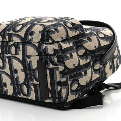 Christian Dior Oblique Maxi Calfskin Rider Kid's Backpack Beige Blue 9 of 9