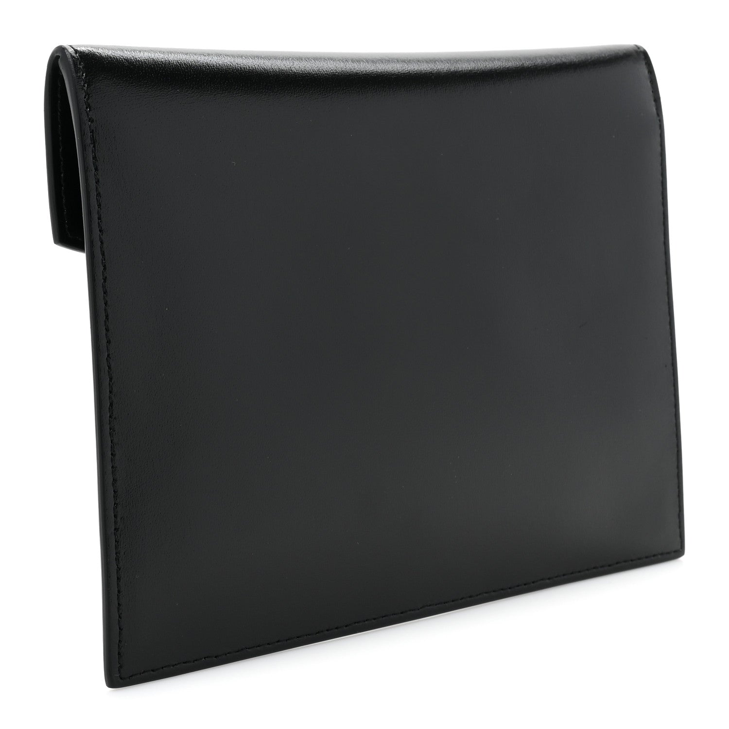 Saint Laurent Smooth Shiny Calfskin Monogram Uptown Baby Pouch Black 3 of 9