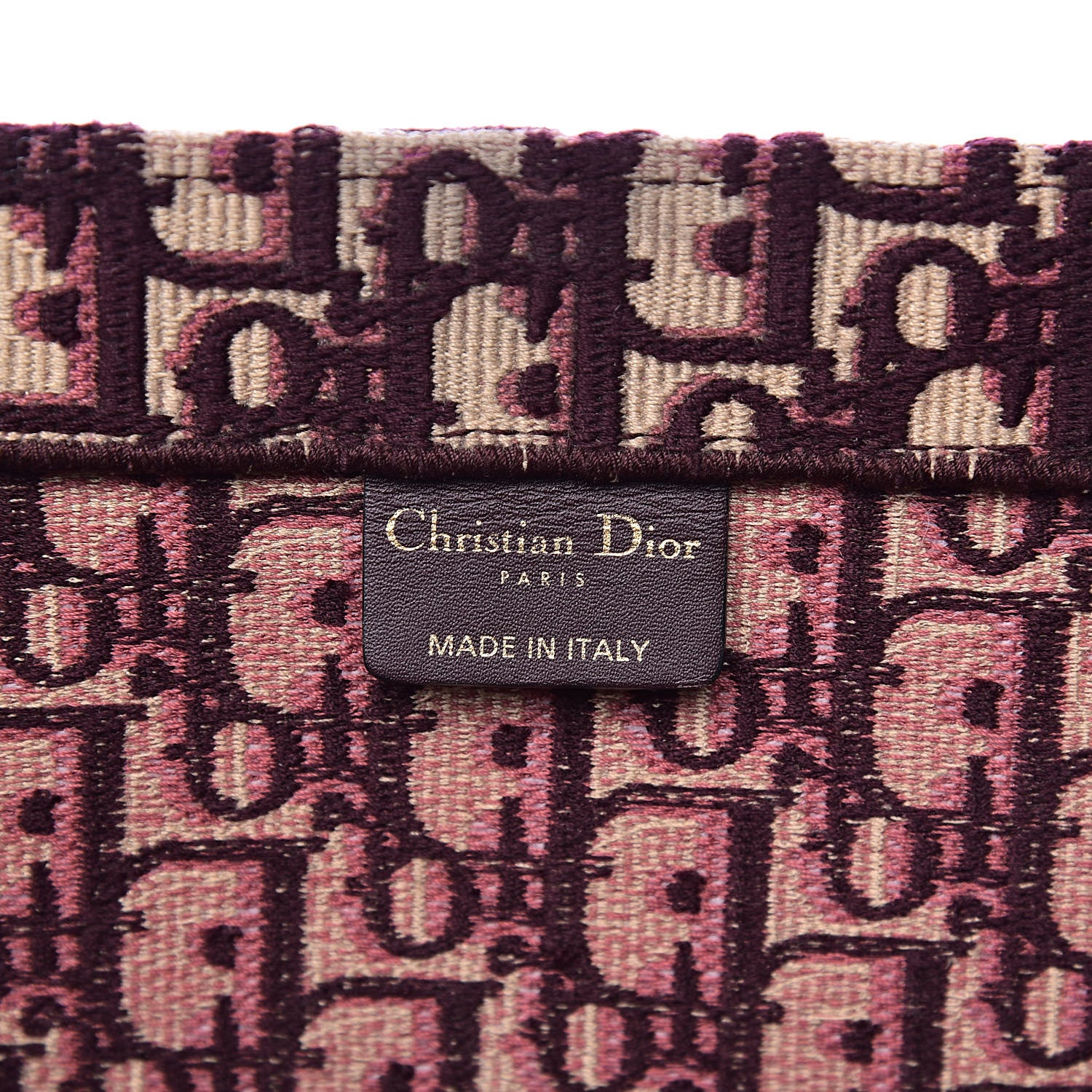 Christian Dior Oblique Large Book Tote Burgundy Multicolor 6 of 10