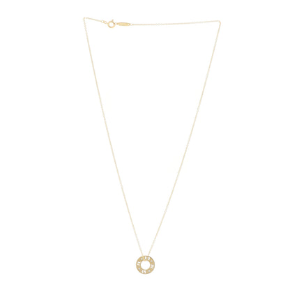 Tiffany 18K Yellow Gold Diamond Atlas Pierced Pendant Necklace 3 of 7