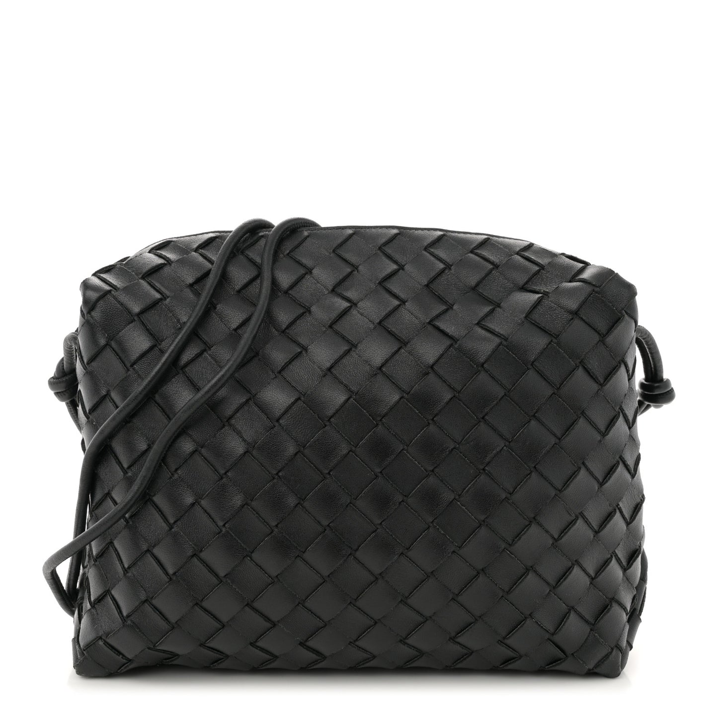 Nappa Intrecciato Medium Loop Camera Bag Black