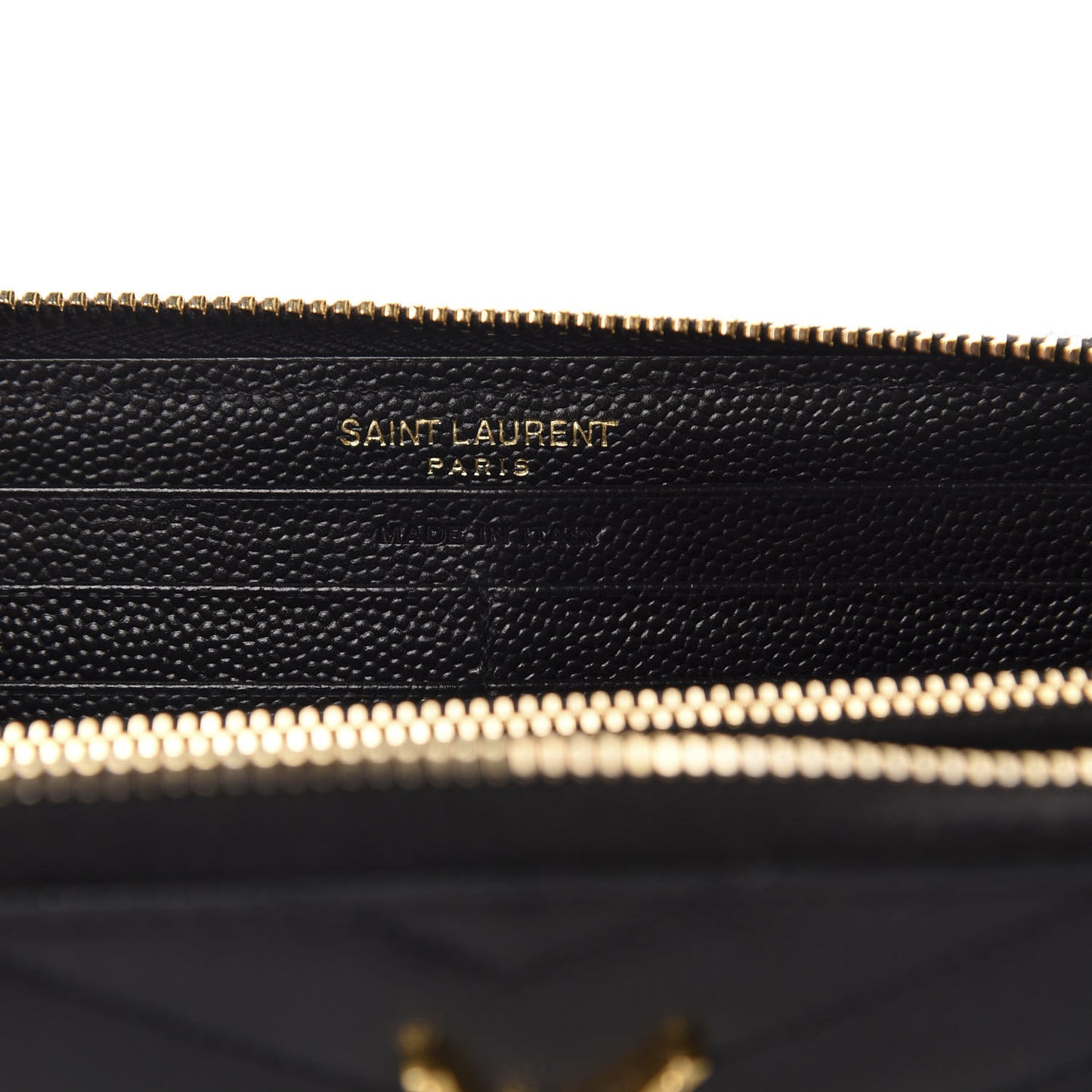 Grain De Poudre Matelasse Chevron Monogram Zip Around Wallet Black