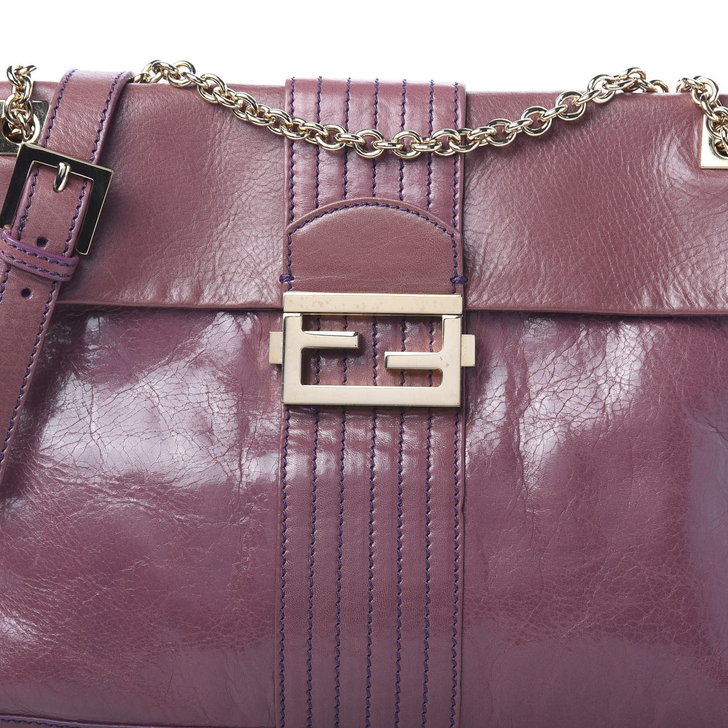 Vitello Acqua Maxi Baguette Shoulder Bag Malva