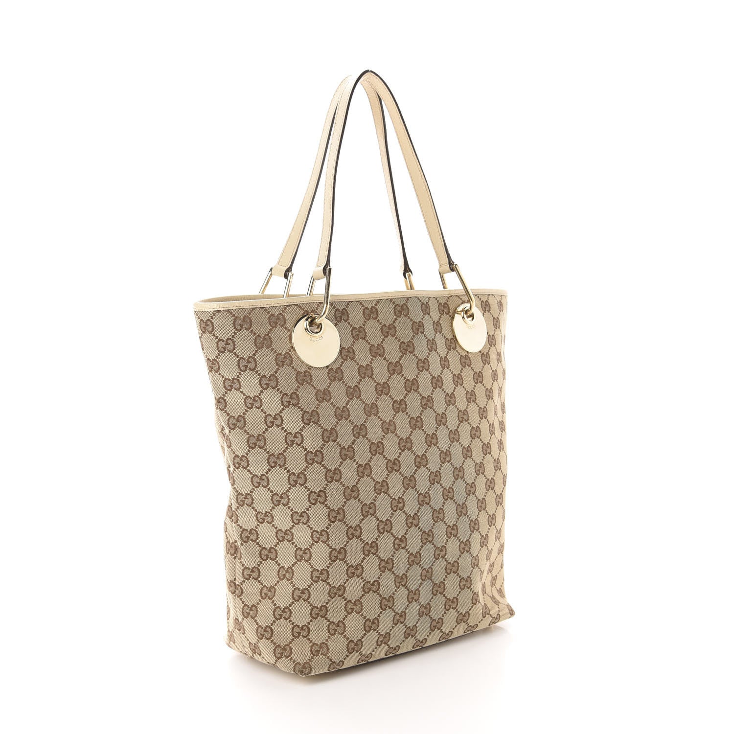 Gucci Monogram Large Eclipse Tote Beige White 3 of 13