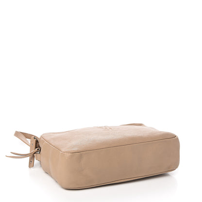 Saint Laurent Lambskin Monogram Small Lou Camera Bag Dark Beige 3 of 9
