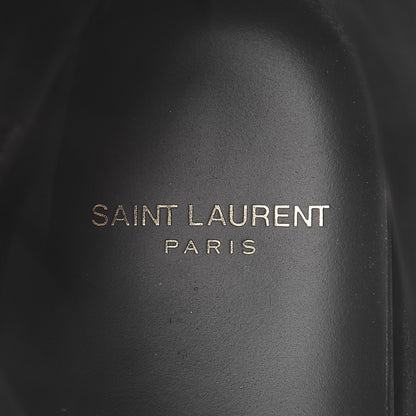 Saint Laurent Smooth Calfskin Studded Light Bowling Boots 36.5 Black 7 of 11