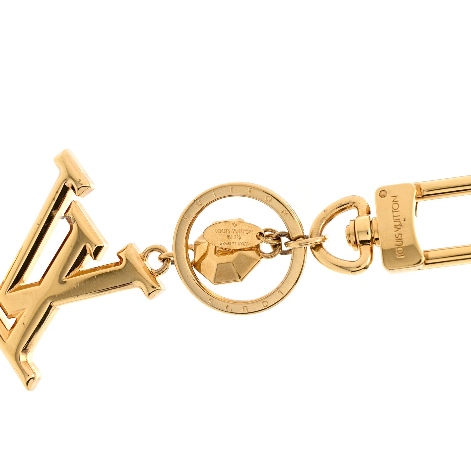 Louis Vuitton LV Facettes Bag Charm Key Holder Gold 3 of 5