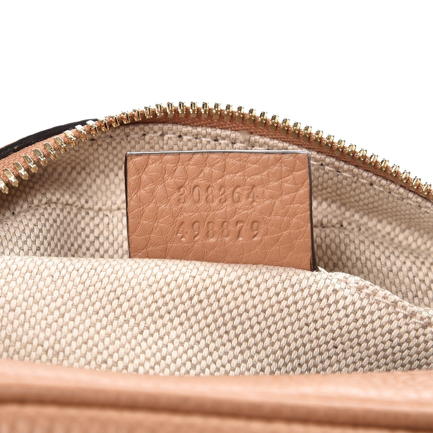 Gucci Pebbled Calfskin Small Soho Disco Bag Camelia 6 of 7