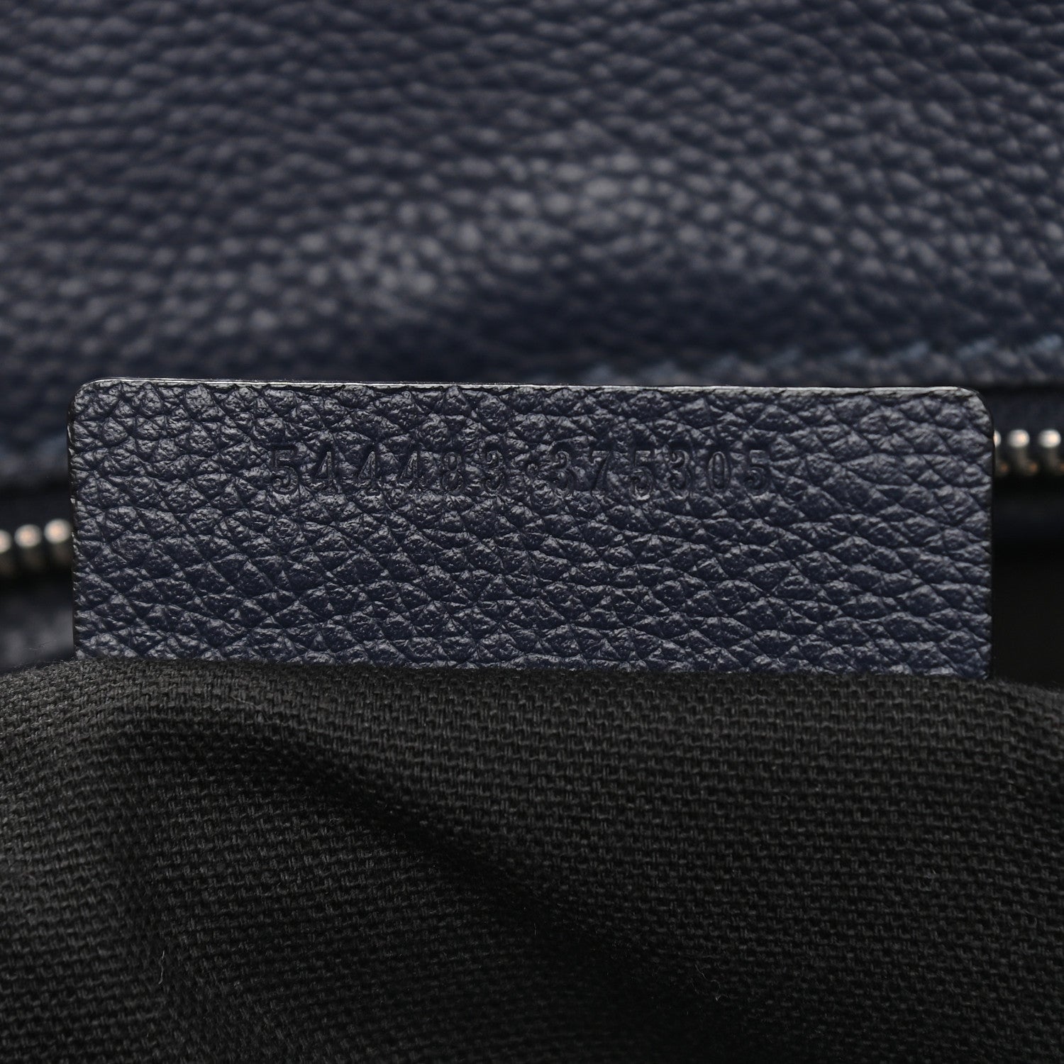 Alexander McQueen Pebbled Calfskin Large Skull Padlock Zip Around Tote Navy 7 of 9