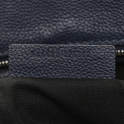 Alexander McQueen Pebbled Calfskin Large Skull Padlock Zip Around Tote Navy 7 of 9