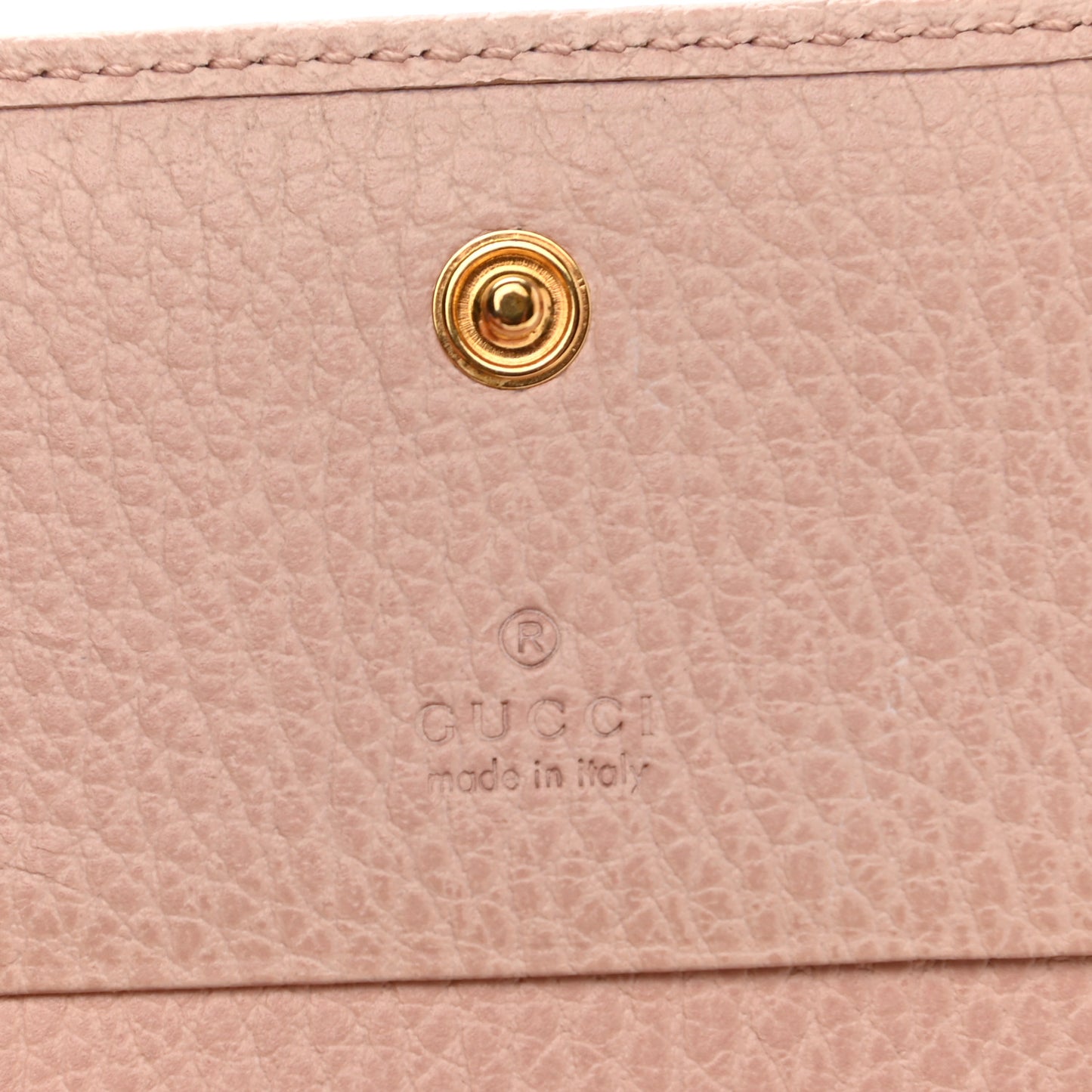 Dollar Calfskin GG Marmont Card Case Perfect Pink