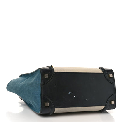 Celine Canvas Smooth Calfskin Micro Tri-Color Luggage Royal 4 of 15
