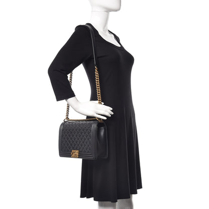 Chanel Lambskin Quilted New Medium Boy Flap Black 2 of 9