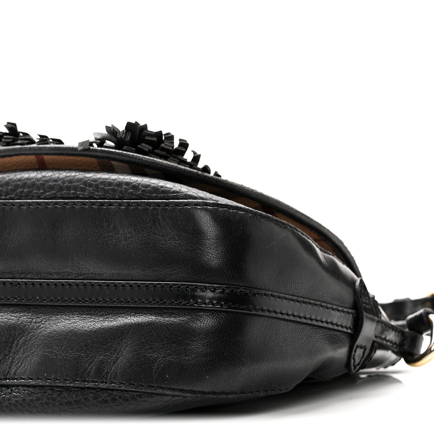 Burberry Haymarket Check Maydown Crossbody Bag Black 10 of 11