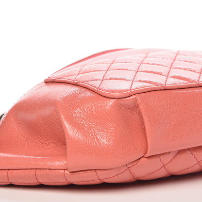 Chanel Crumpled Glazed Lambskin Quilted Waist Bag Fanny Pack Pink 8 of 9