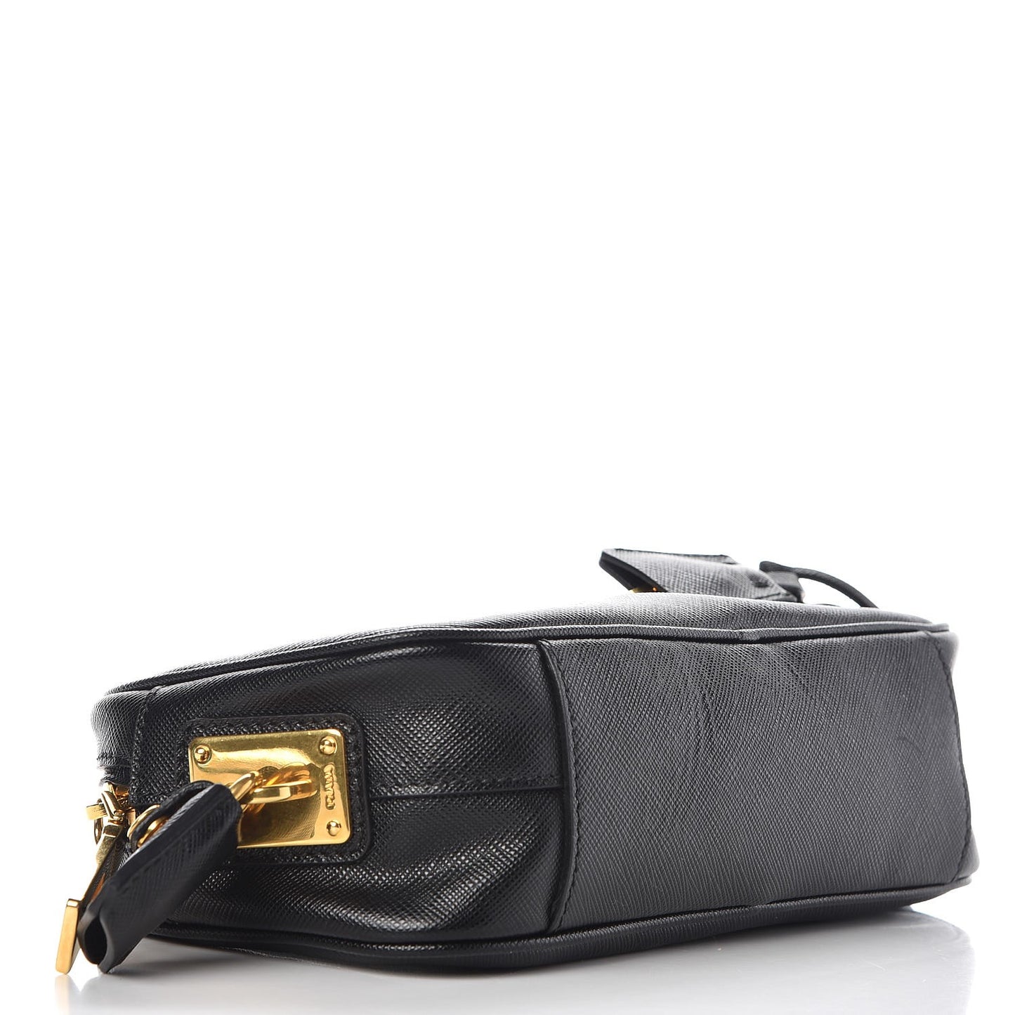 Saffiano Zip Pochette Black