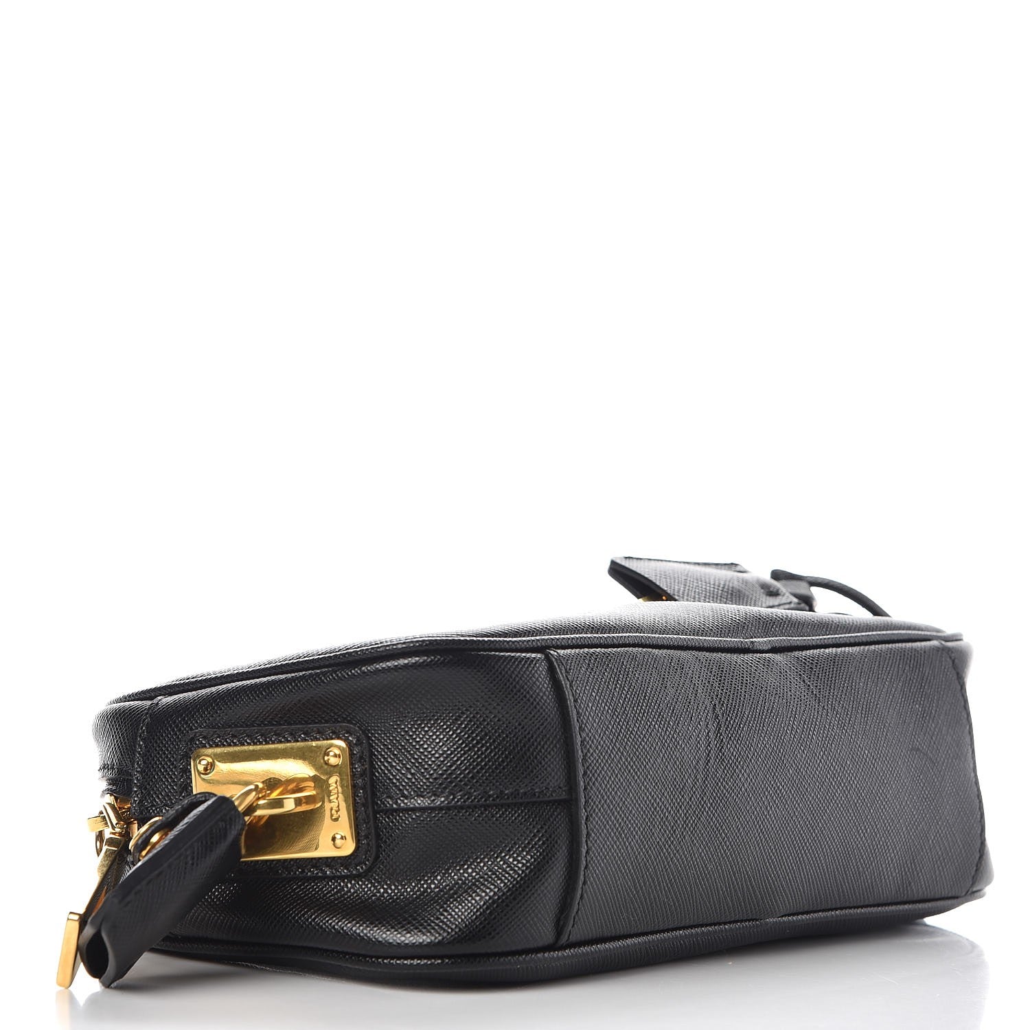 Prada Saffiano Zip Pochette Black 4 of 8
