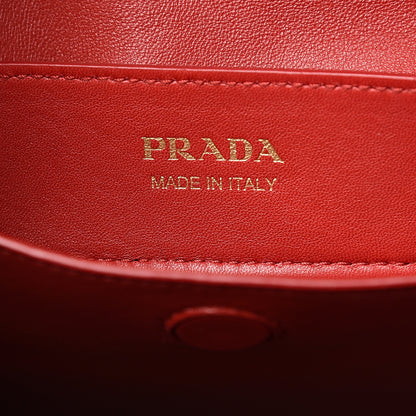 Prada Saffiano Cuir Medium Double Bag Black Fuoco 5 of 10