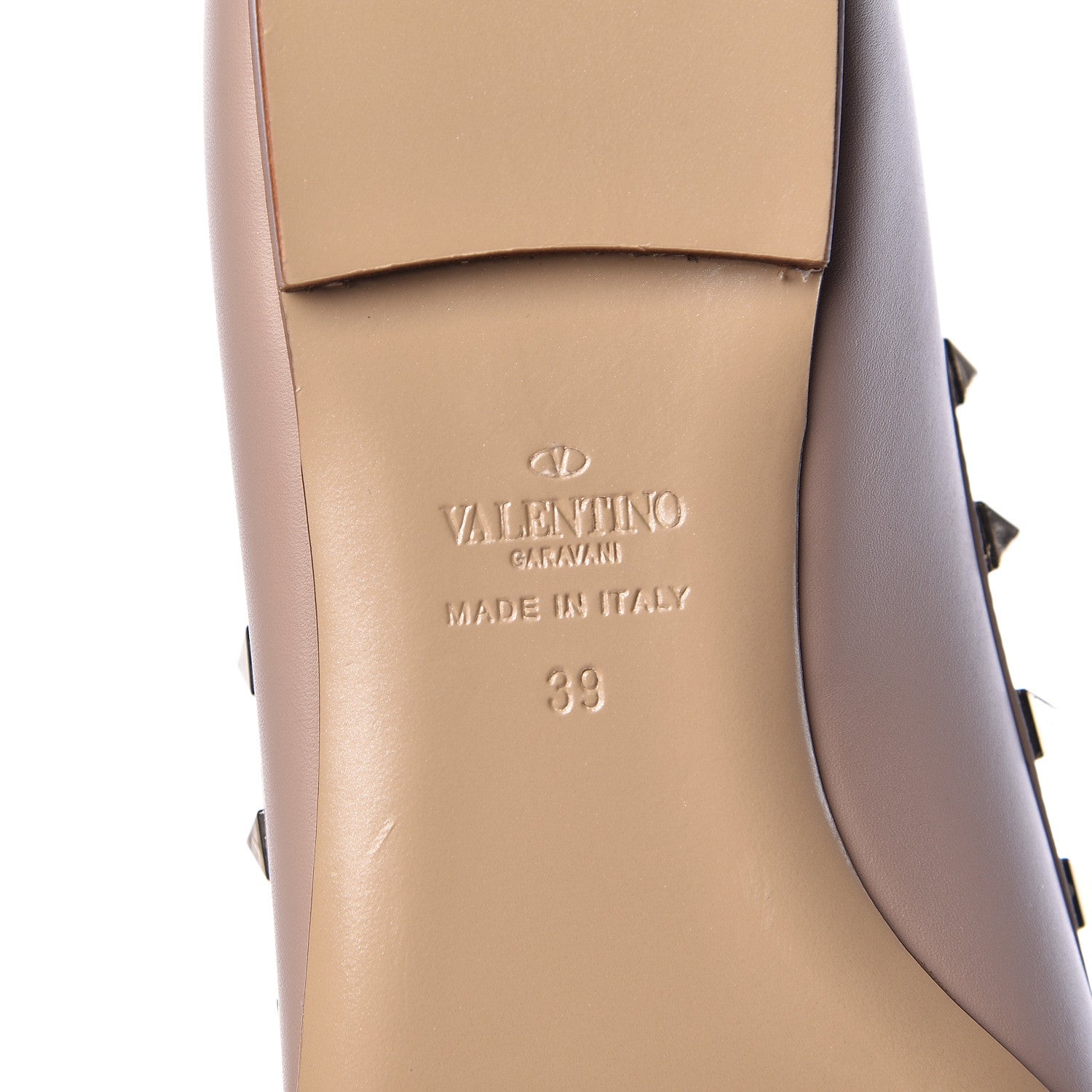 Valentino Garavani Nappa Rockstud Ballerina Flats 39 Poudre 6 of 9