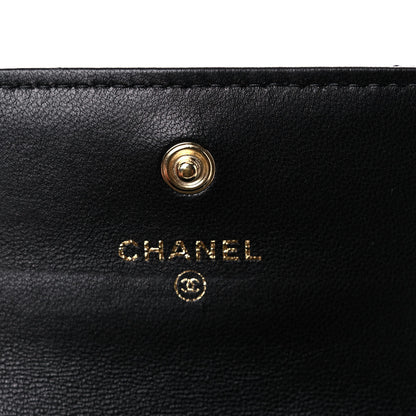 Chanel Lambskin Quilted Small Graffiti Compact Wallet Black 6 of 8