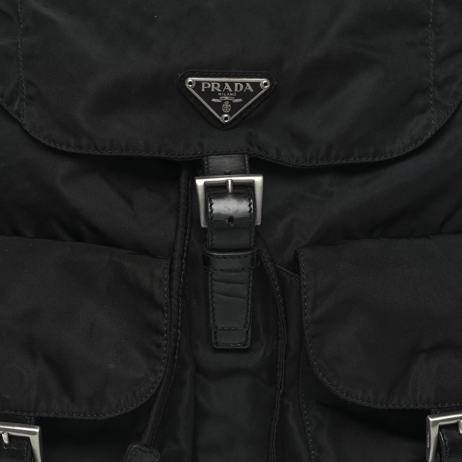 Prada Nylon Vela Medium Backpack Black 7 of 9