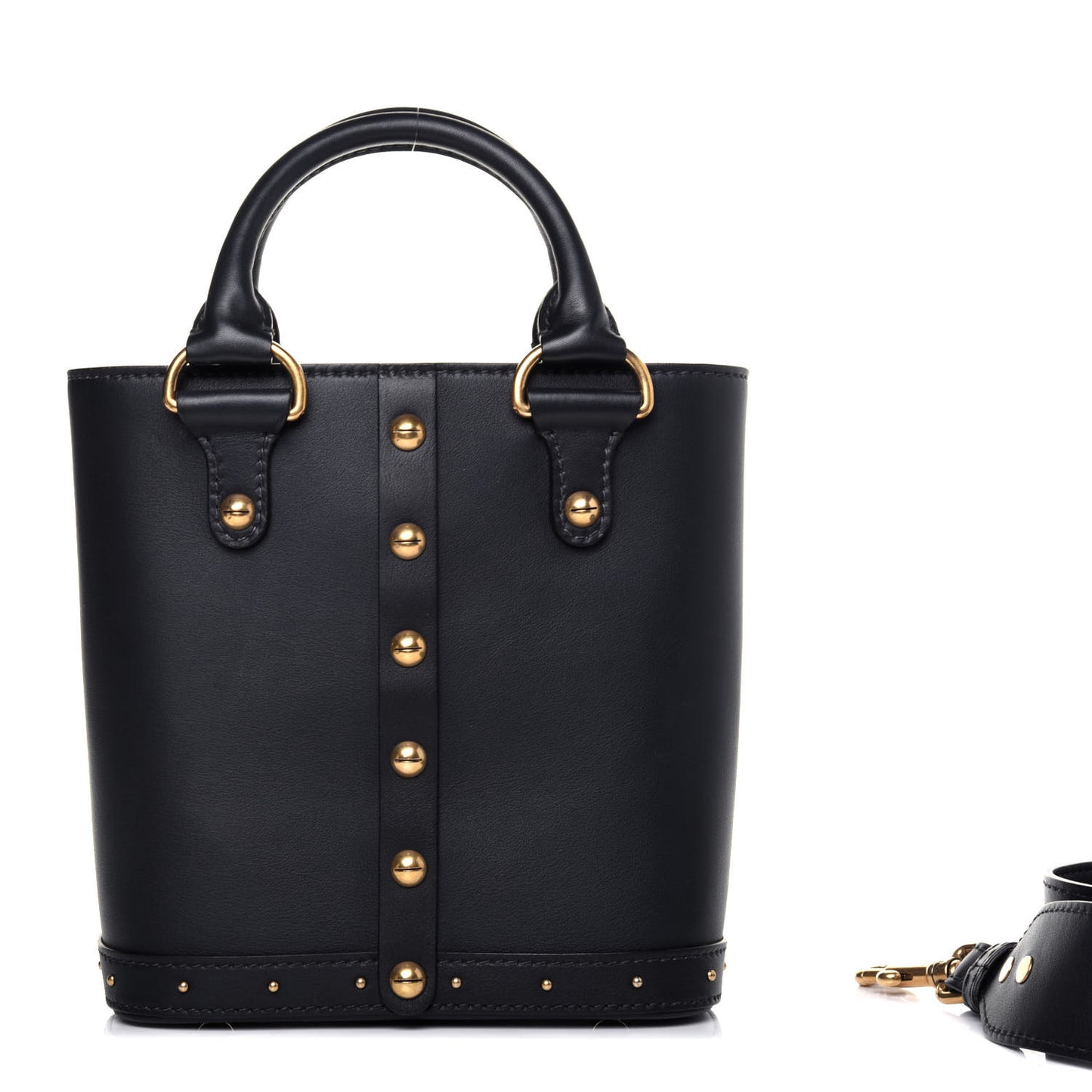 Smooth Calfskin Studded DiorAvenue Small Bag Navy