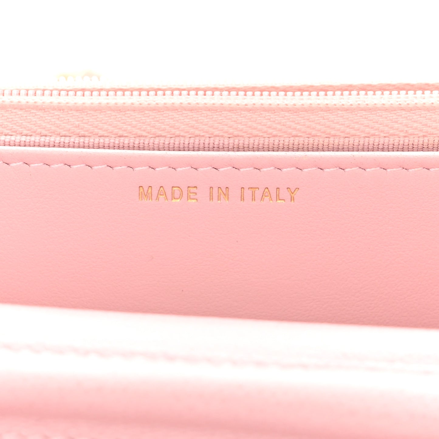Caviar Quilted Studded CC Wallet on Chain WOC Light Pink