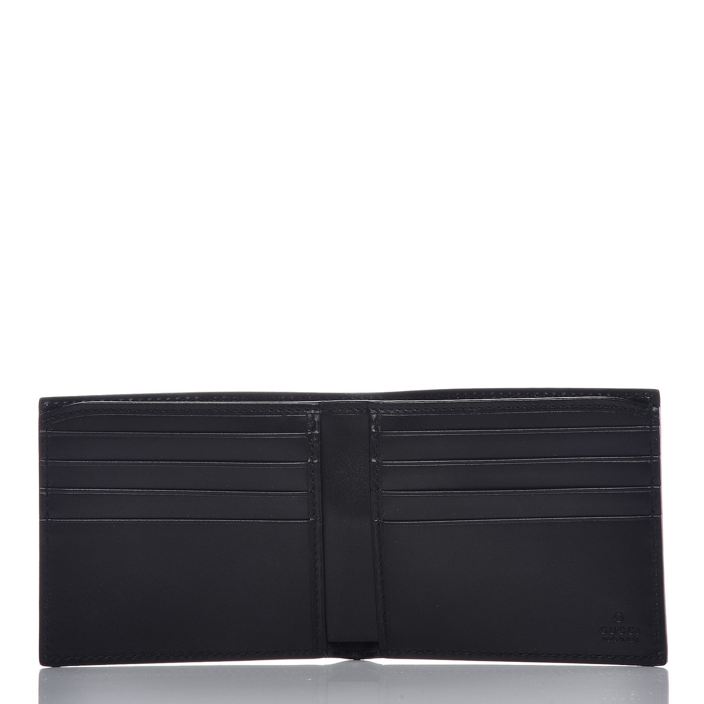 Guccissima Signature Web New Web Bi-Fold Wallet Black