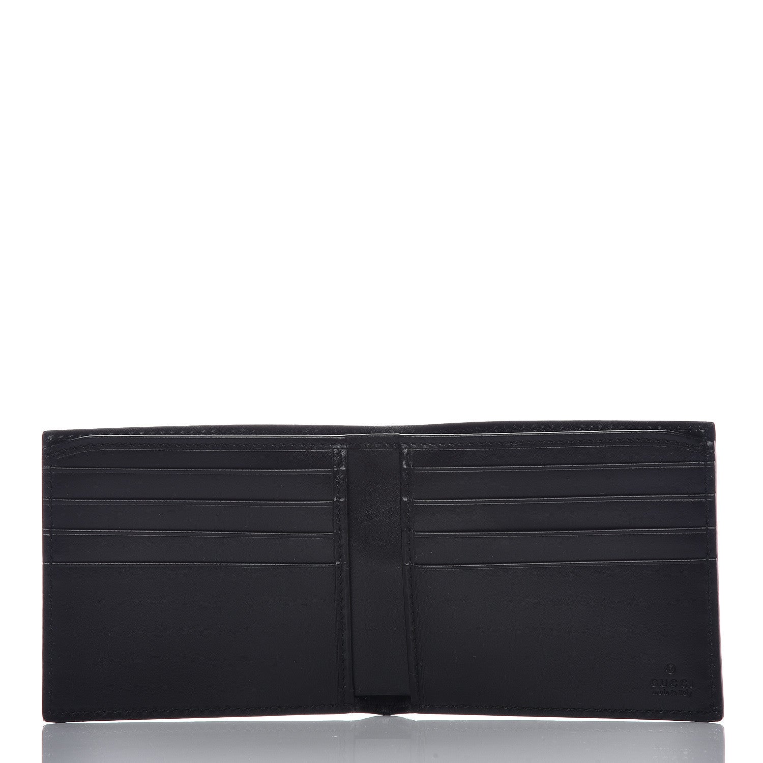 Gucci Guccissima Signature Web New Web Bi-Fold Wallet Black 5 of 7