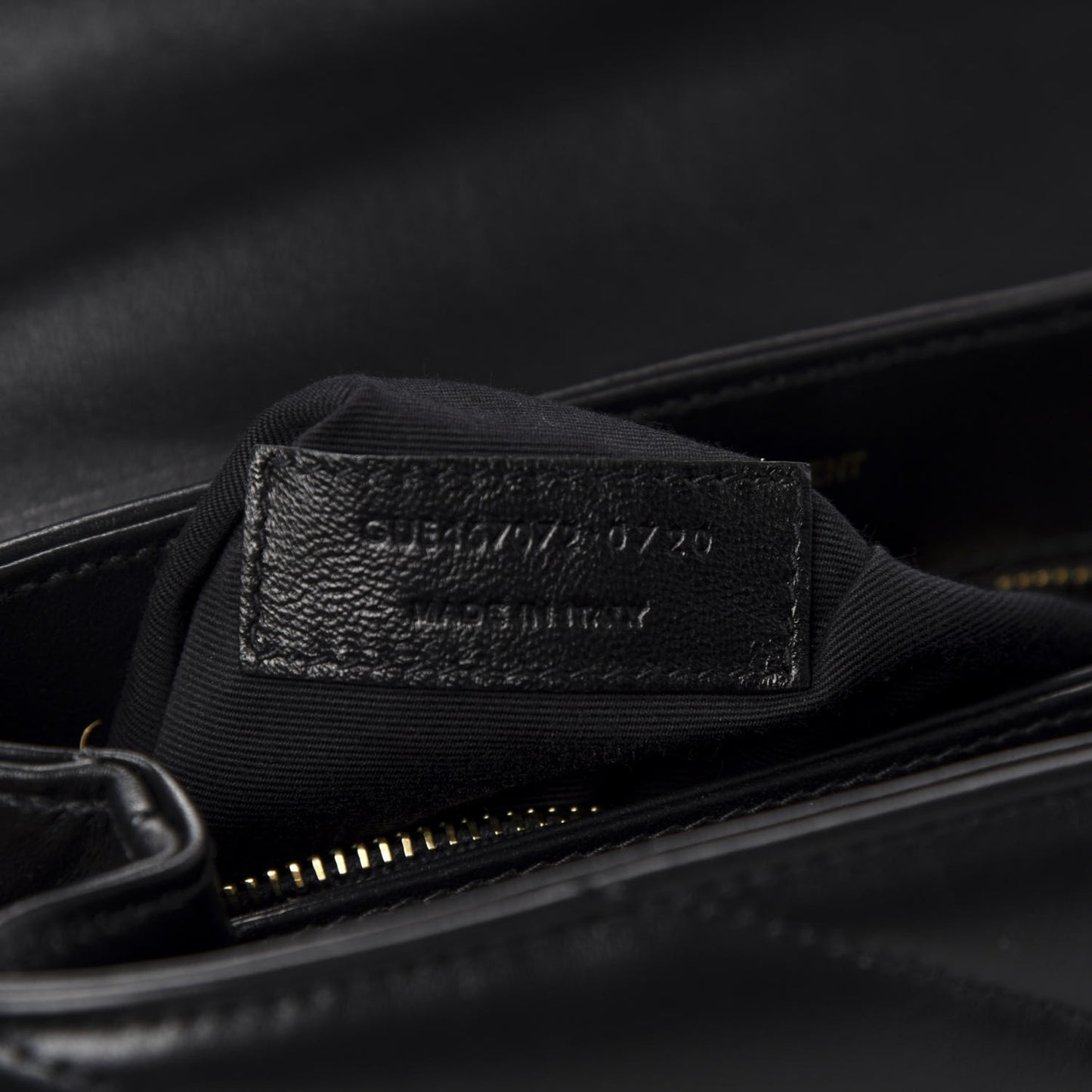 Calfskin Y Quilted Monogram Toy Loulou Crossbody Bag Black