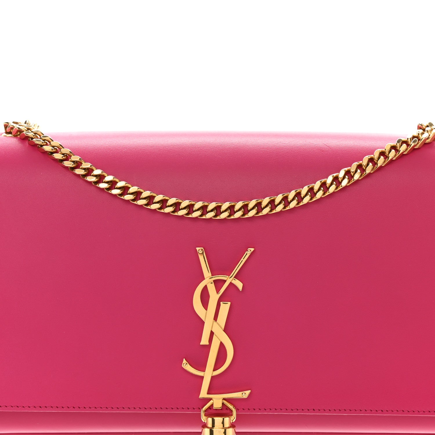 Saint Laurent Smooth Calfskin Medium Classic Monogram Kate Tassel Satchel Fuchsia 8 of 15