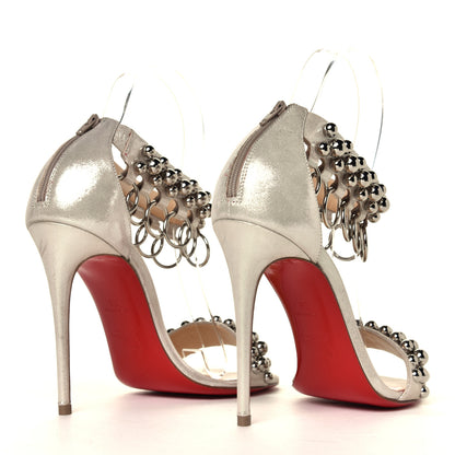 Christian Louboutin Shiny Nappa Lame Sirene Gypsandal Heels 36 3 of 6